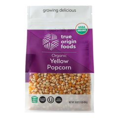 Organic Yellow Popcorn | 1 Pound Bag | True Origin Foods