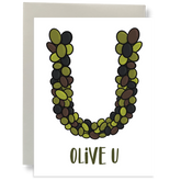 Olive U Greeting Card | Bean Horse Car Designs