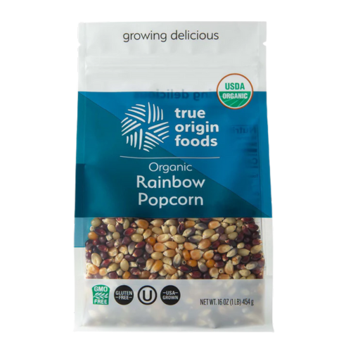 Organic Rainbow Popcorn - 1 lb | True Origin Foods