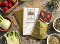 71% Organic Chocolate Bar w/ Fennel Pollen & Strawberries | Farmhouse Chocolates | 2 oz.