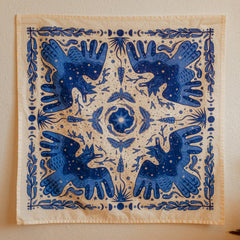 Steller’s Jay & Moths – Eco-Friendly Cotton Bandana | Pine Bones