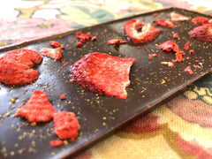 71% Organic Chocolate Bar w/ Fennel Pollen & Strawberries | Farmhouse Chocolates | 2 oz.