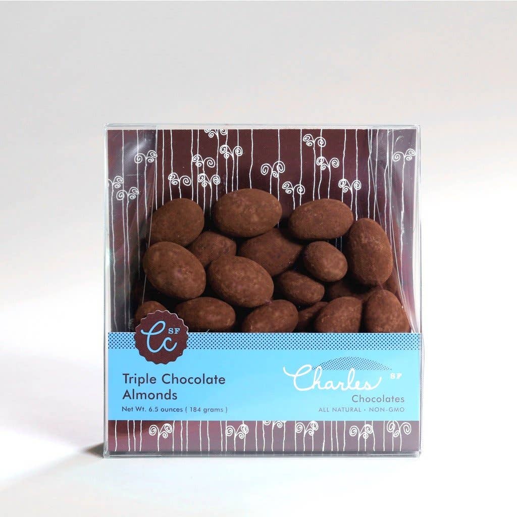 Triple Chocolate Almonds | Charles Chocolates | 6.5 oz