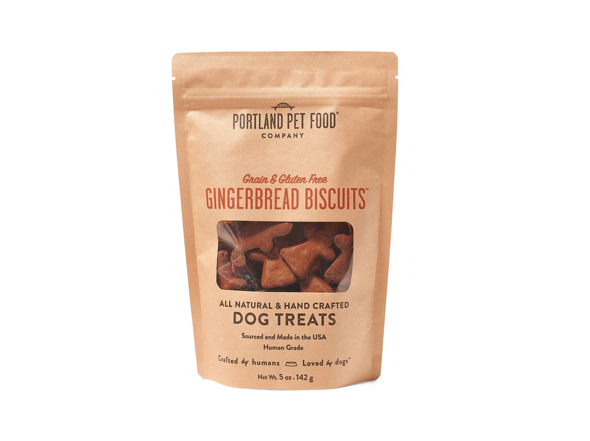 Grain & Gluten Free Gingerbread Dog Biscuits | Portland Pet Food Company | 5 oz.