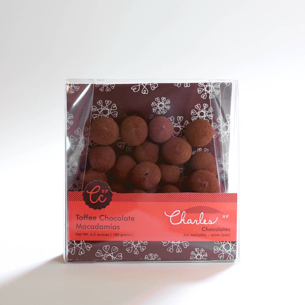 Toffee Chocolate Macadamia Nuts | Charles Chocolates | 6.3 oz