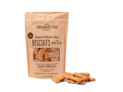 Portland Pet Food Company | Grain & Gluten-Free Apple & Mint Biscuit Dog Treats | 5 oz.